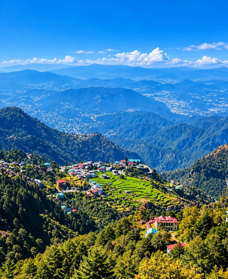 Ghorakhal landscape in Uttarakhand